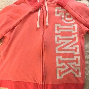 Pink full zip hoodie